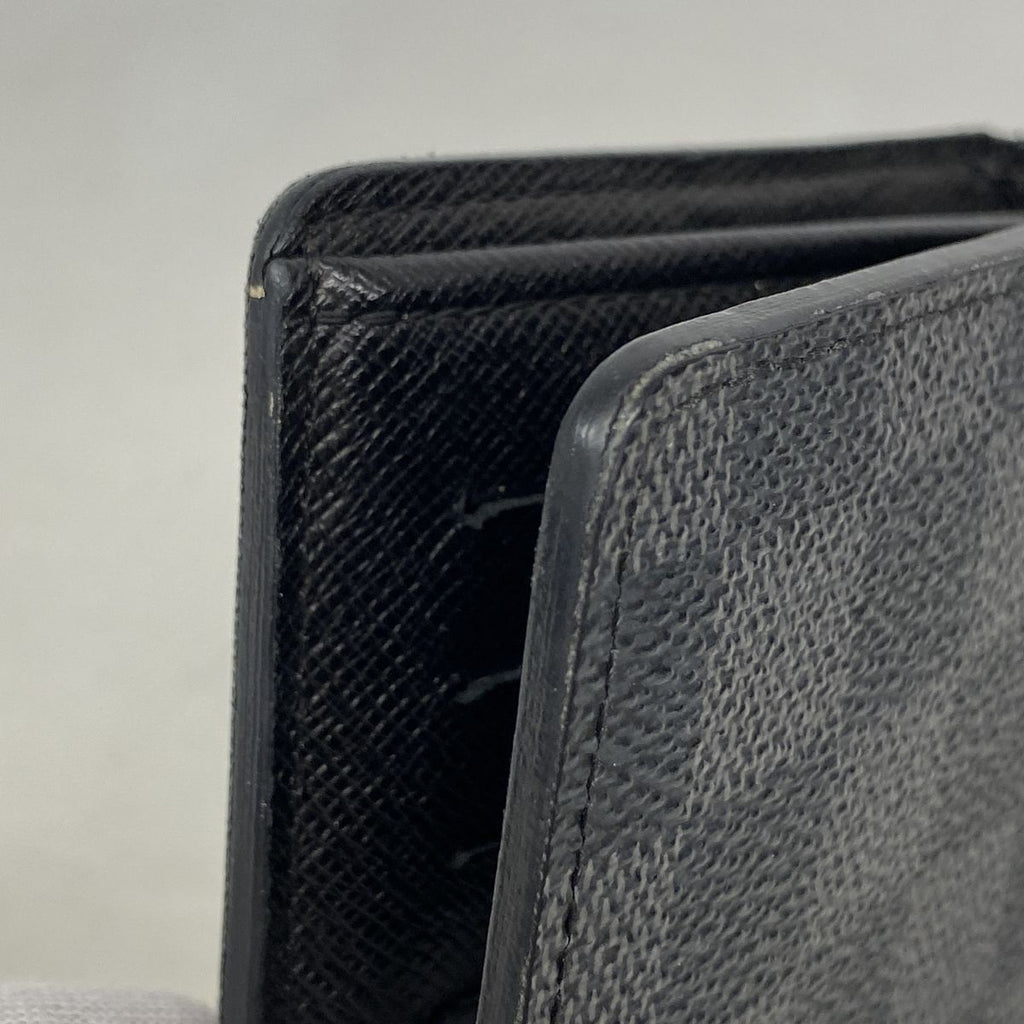 Louis Vuitton Wallet Damier Graphite Portefeuille Brazza Black Gray — view 6