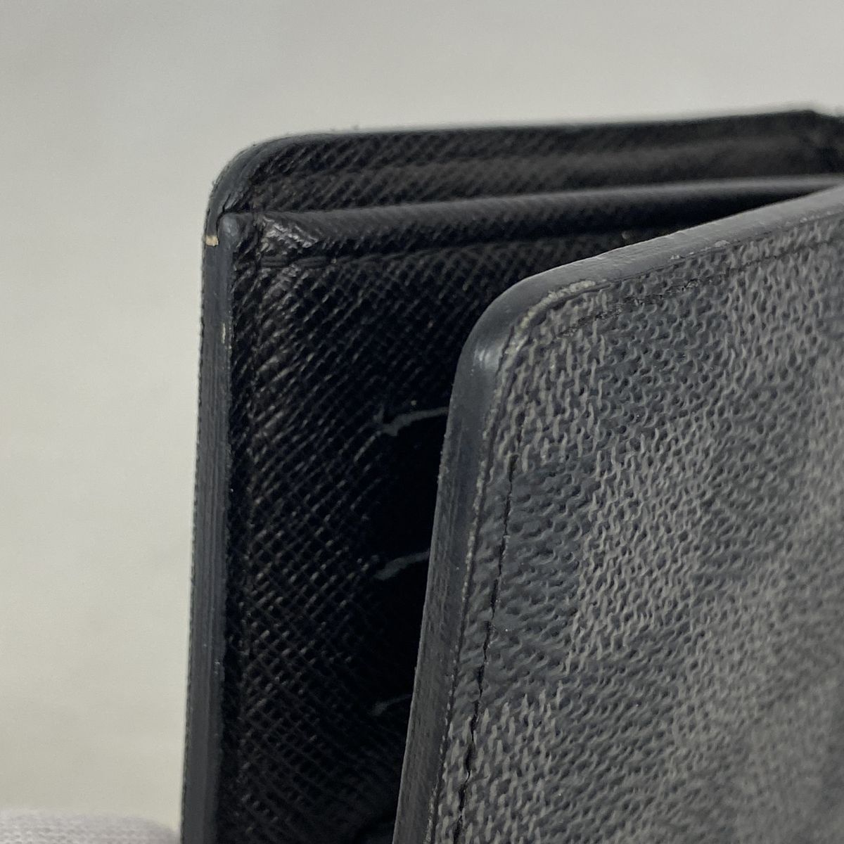 Louis Vuitton Wallet Damier Graphite Portefeuille Brazza Black Gray — view 6