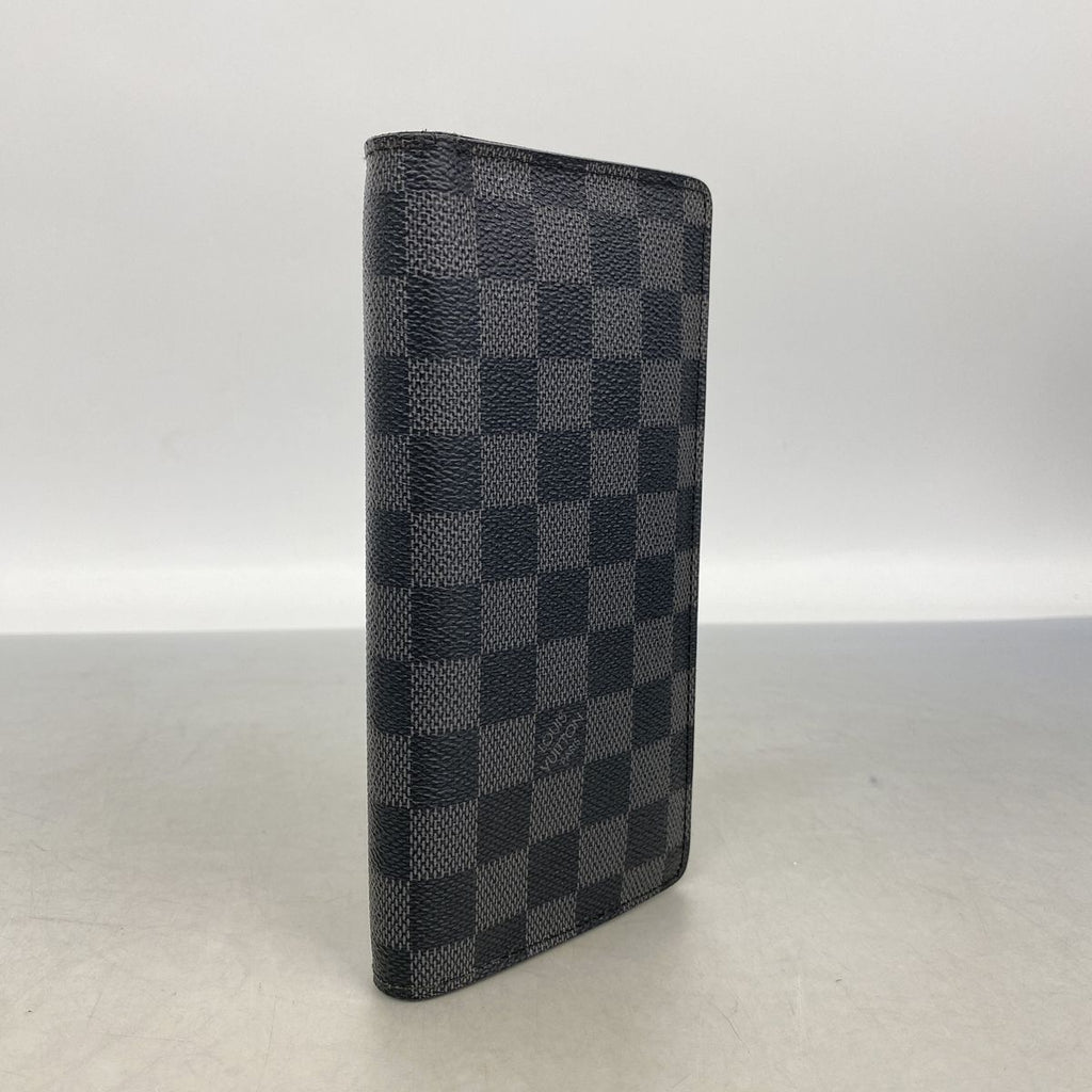 Louis Vuitton Wallet Damier Graphite Portefeuille Brazza Black Gray — view 2
