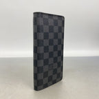 Louis Vuitton Wallet Damier Graphite Portefeuille Brazza Black Gray — view 2