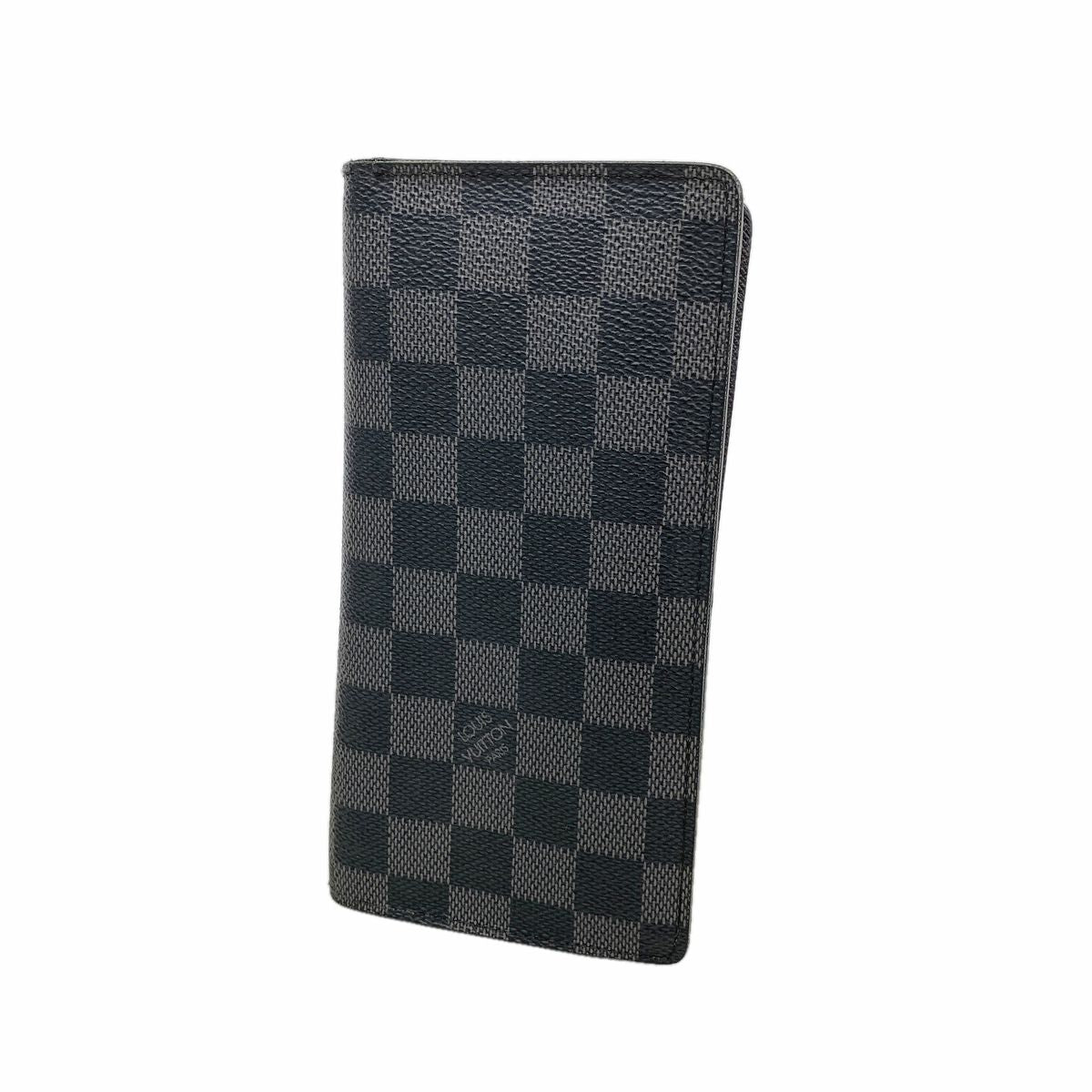 Louis Vuitton Wallet Damier Graphite Portefeuille Brazza Black Gray