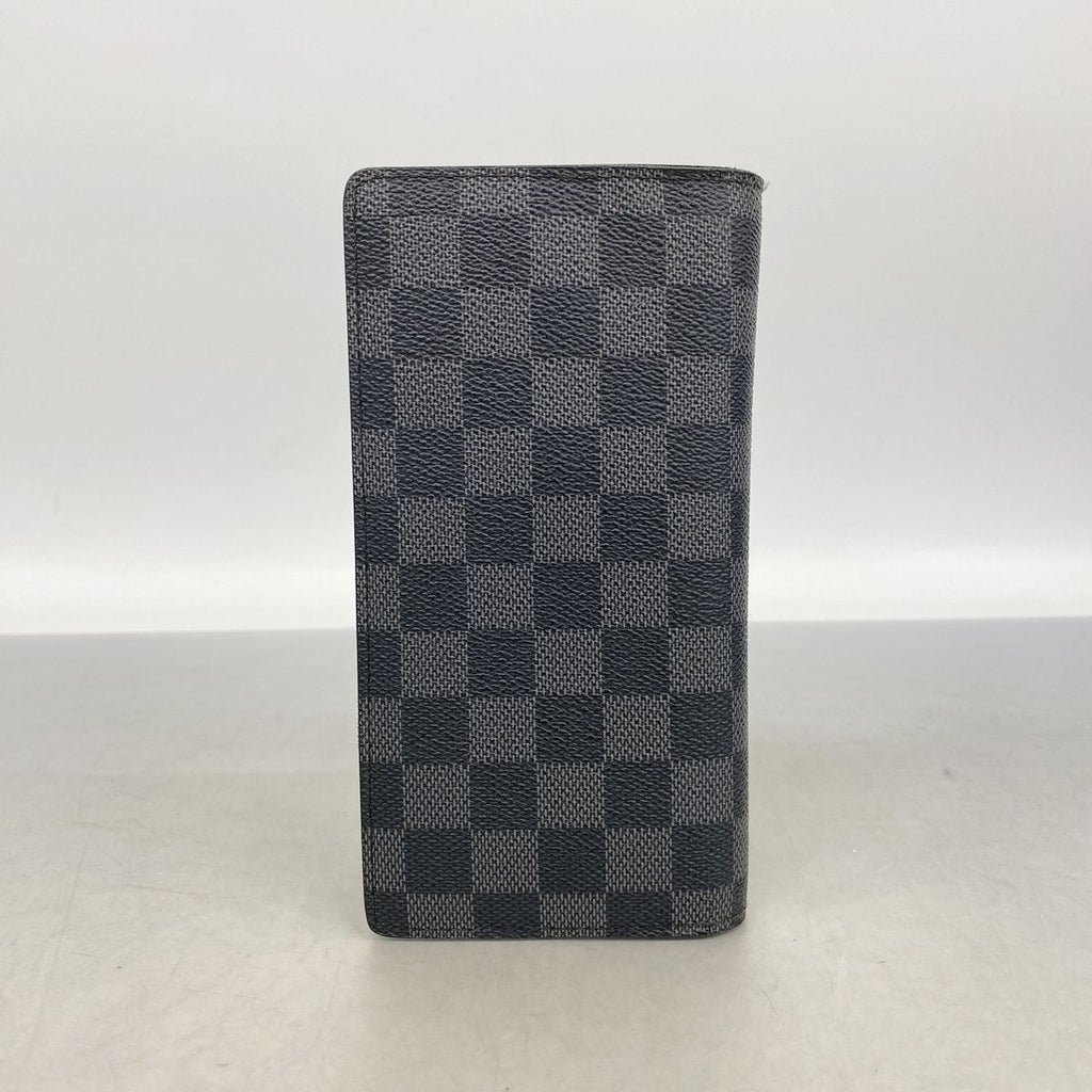 Louis Vuitton Wallet Damier Graphite Portefeuille Brazza Black Gray — view 7