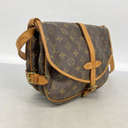 Louis Vuitton Shoulder Bag Monogram Saumur 30 Brown — view 2