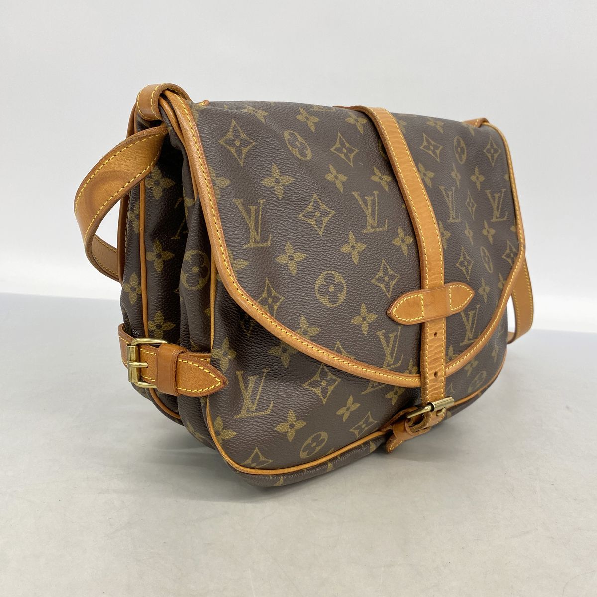 Louis Vuitton Shoulder Bag Monogram Saumur 30 Brown — view 2