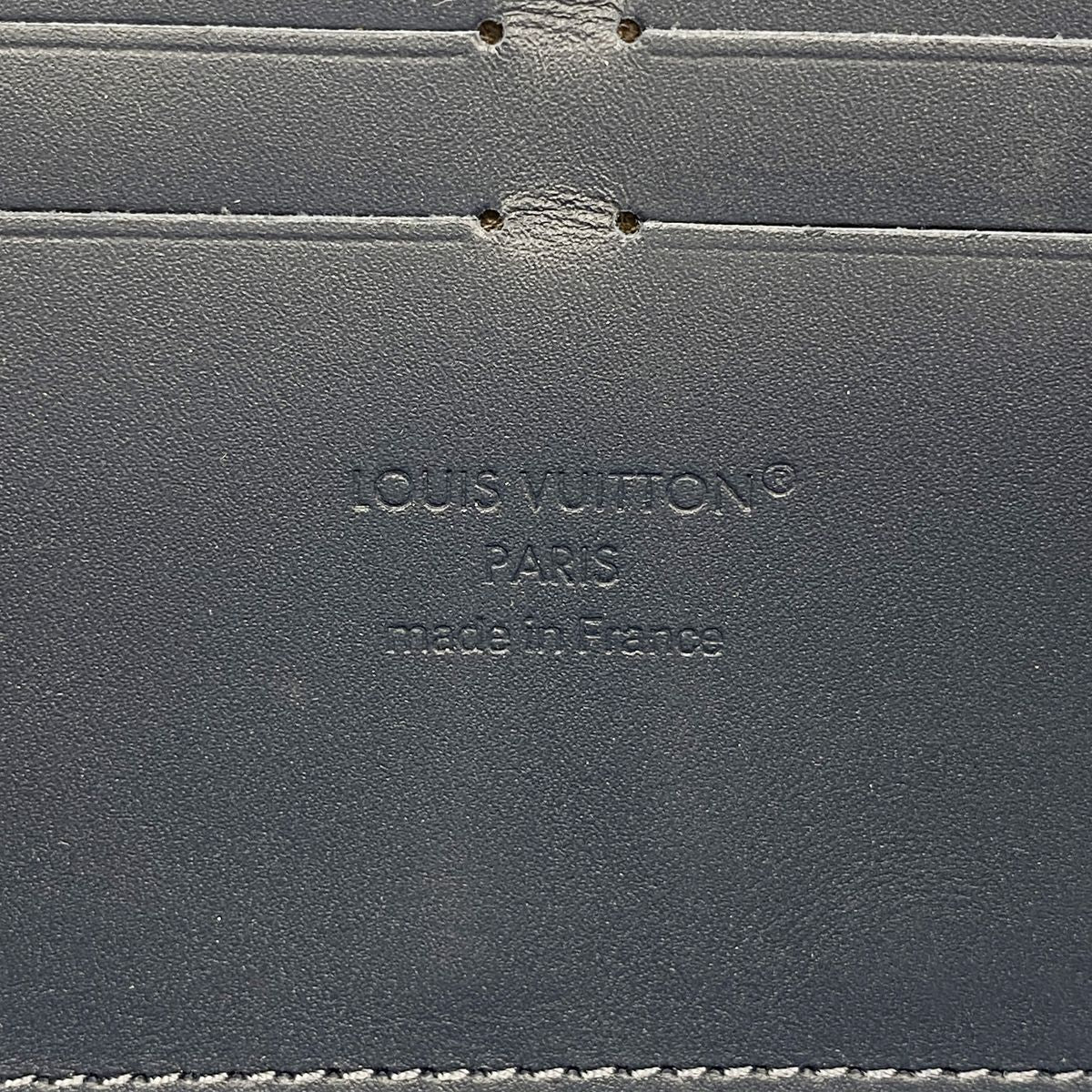 Louis Vuitton Wallet Monogram Shadow Zippy Horizontal Navy Blue — view 4