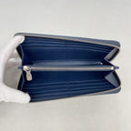Louis Vuitton Wallet Monogram Shadow Zippy Horizontal Navy Blue — view 3
