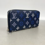 Louis Vuitton Wallet Monogram Shadow Zippy Horizontal Navy Blue — view 2