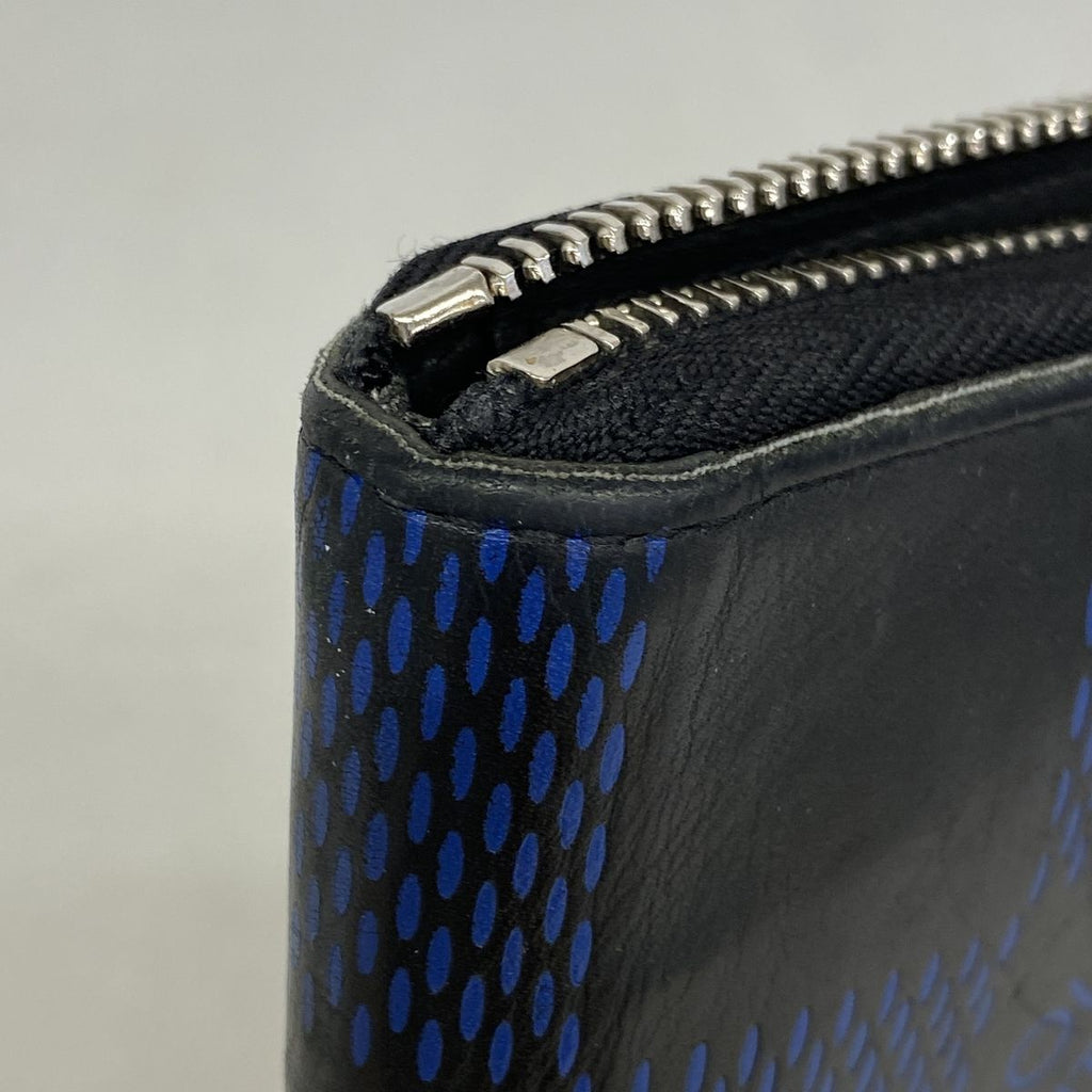 Louis Vuitton Wallet Damier Infini 3D Zippy Vertical Black Blue — view 6