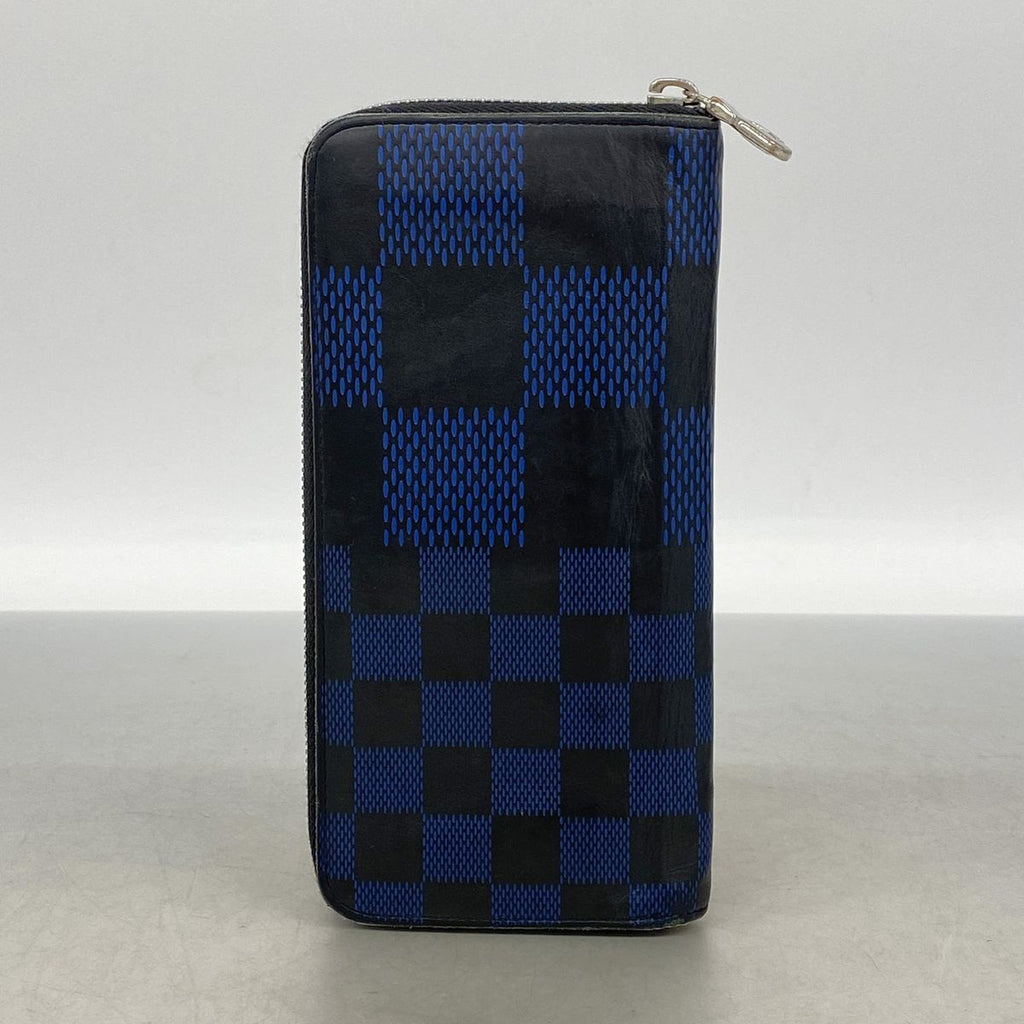 Louis Vuitton Wallet Damier Infini 3D Zippy Vertical Black Blue — view 8
