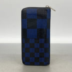 Louis Vuitton Wallet Damier Infini 3D Zippy Vertical Black Blue — view 8