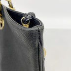 Chanel Shoulder Bag Caviar Leather Black Gold — view 6
