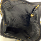 Chanel Shoulder Bag Caviar Leather Black Gold — view 4