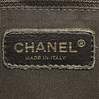 Chanel Chain Tote Bag Quilted Caviar Leather Black Gold — view 5