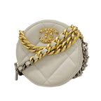 Chanel Shoulder Bag Chanel 19 Lambskin Gray Gold Silver