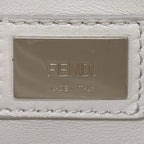 Fendi Handbag Peekaboo Leather White Silver — view 5