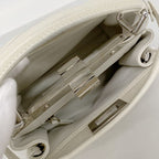 Fendi Handbag Peekaboo Leather White Silver — view 4