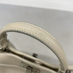 Fendi Handbag Peekaboo Leather White Silver — view 8