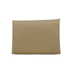 Hermes Coin Purse Calvi Duo Chevre Mysore Etoupe Silver
