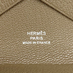 Hermes Coin Purse Calvi Duo Chevre Mysore Etoupe Silver — view 4