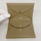 Hermes Coin Purse Calvi Duo Chevre Mysore Etoupe Silver — view 7