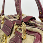 Gucci Handbag GG Canvas Hysteria Beige Bordeaux Gold — view 8