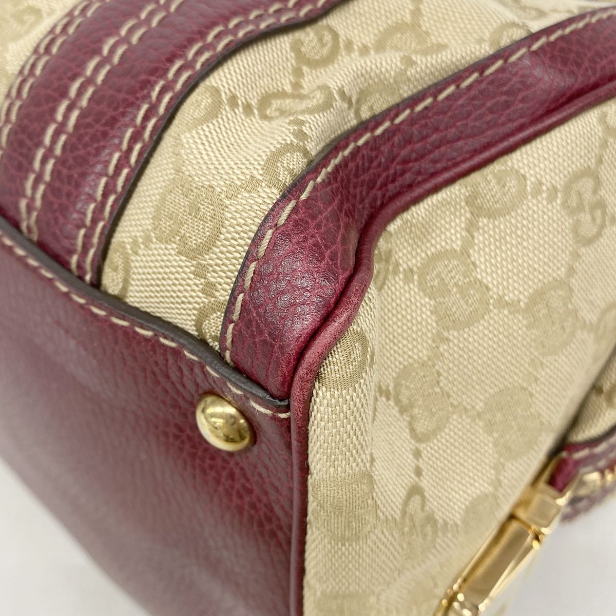 Gucci Handbag GG Canvas Hysteria Beige Bordeaux Gold — view 6