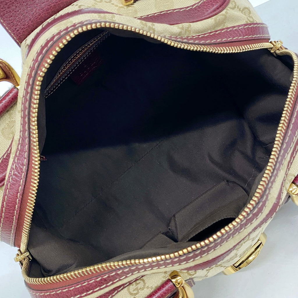 Gucci Handbag GG Canvas Hysteria Beige Bordeaux Gold — view 4