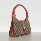 Gucci Handbag GG Canvas Jackie Beige Red Champagne Gold — view 2