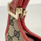 Gucci Handbag GG Canvas Jackie Beige Red Champagne Gold — view 6