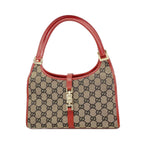 Gucci Handbag GG Canvas Jackie Beige Red Champagne Gold