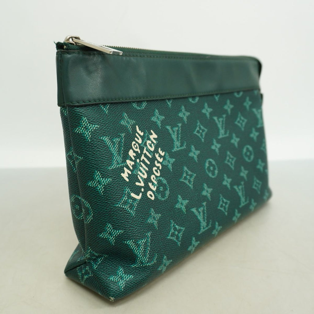 Louis Vuitton Clutch Monogram Heritage Pochette Voyage Souple Green — view 2