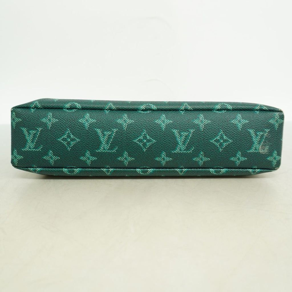 Louis Vuitton Clutch Monogram Heritage Pochette Voyage Souple Green — view 3