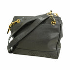 Chanel Shoulder Bag Triple Coco Caviar Leather Black Gold