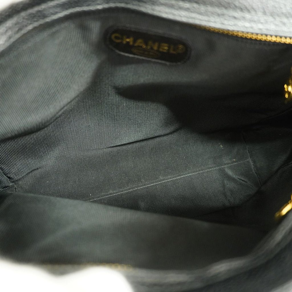 Chanel Shoulder Bag Triple Coco Caviar Leather Black Gold — view 4