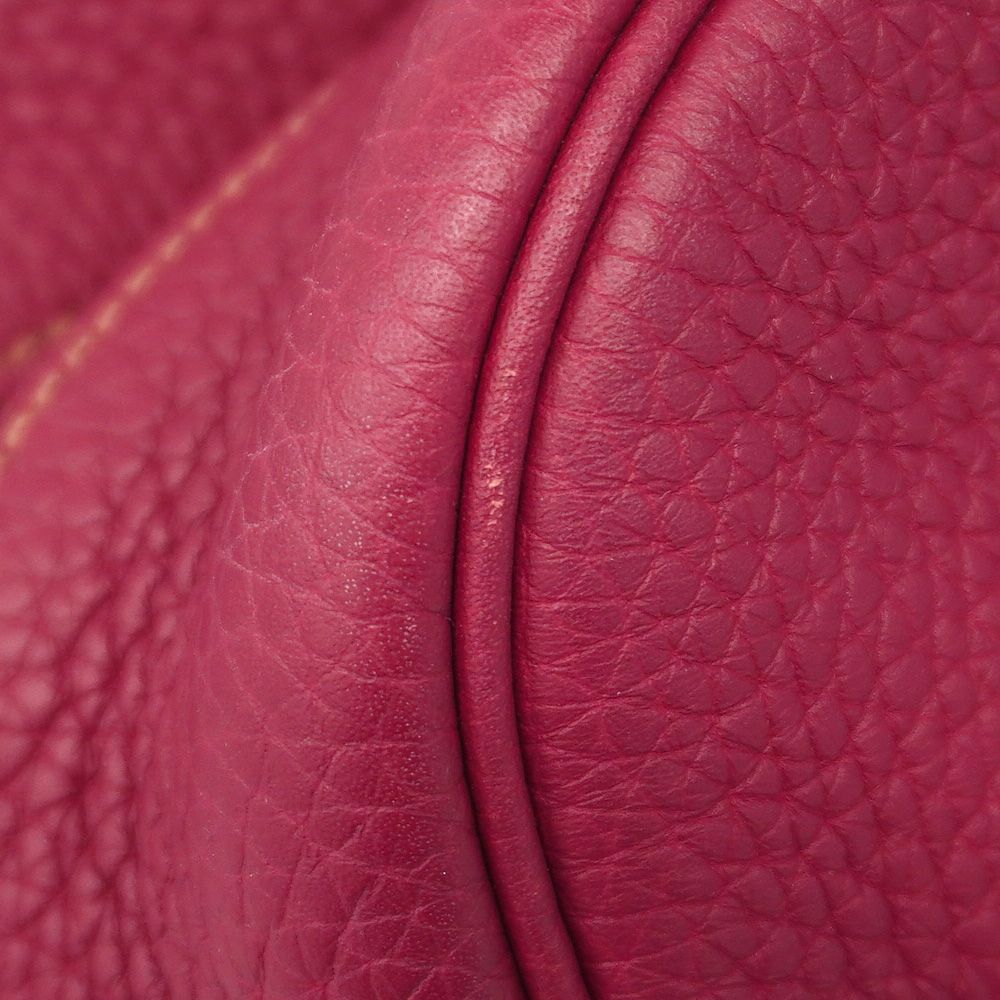 Hermes Handbag Victoria 35 Taurillon Clemence Ruby Silver — view 8