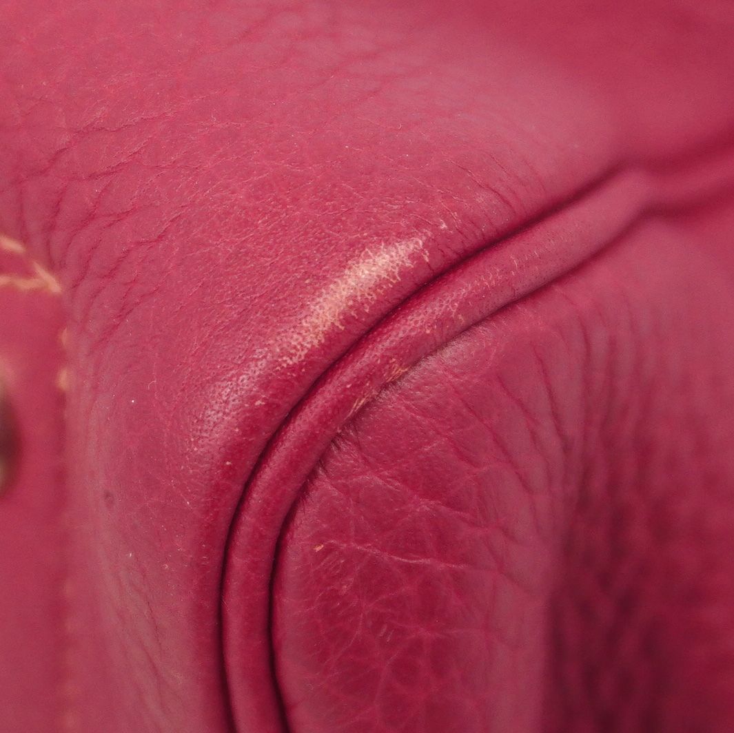 Hermes Handbag Victoria 35 Taurillon Clemence Ruby Silver — view 6