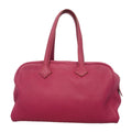 Hermes Handbag Victoria 35 Taurillon Clemence Ruby Silver