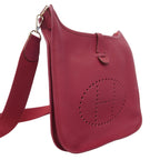 Hermes Shoulder Bag Evelyne Taurillon Clemence Ruby Silver — view 2