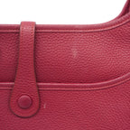 Hermes Shoulder Bag Evelyne Taurillon Clemence Ruby Silver — view 8