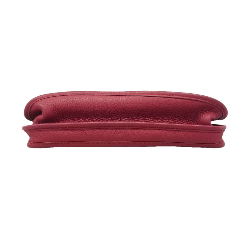 Hermes Shoulder Bag Evelyne Taurillon Clemence Ruby Silver — view 3