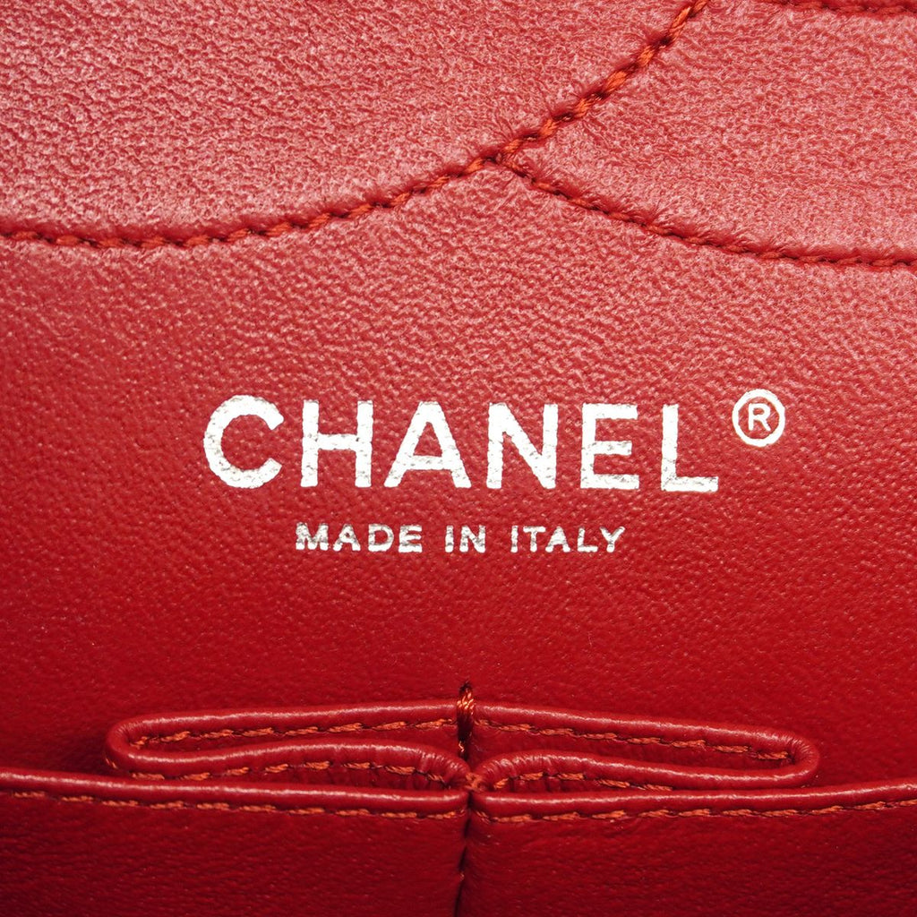 Chanel Shoulder Bag 2.55 Quilted Maxi Leather Red Silver — view 5