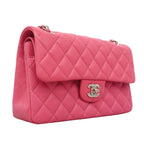 Chanel Shoulder Bag Quilted Lambskin Pink Silver — view 2