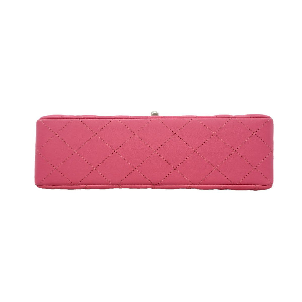 Chanel Shoulder Bag Quilted Lambskin Pink Silver — view 3