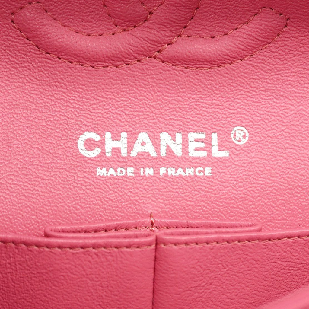 Chanel Shoulder Bag Quilted Lambskin Pink Silver — view 5
