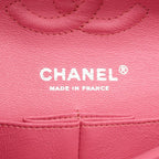 Chanel Shoulder Bag Quilted Lambskin Pink Silver — view 5