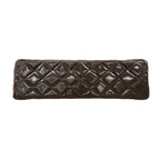 Chanel Shoulder Bag Maxi Quilted Patent Leather Brown Silver — view 3