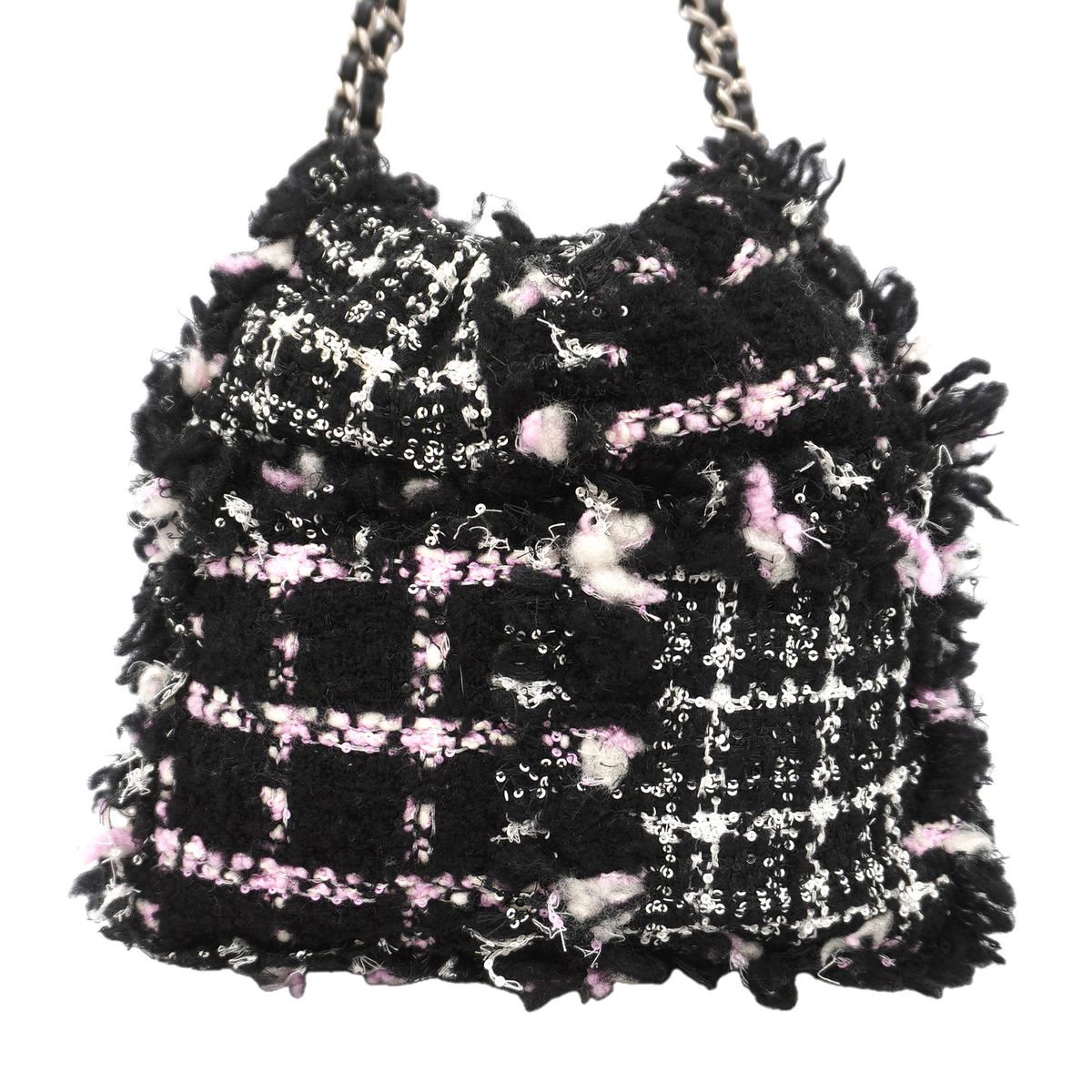 Chanel Shoulder Bag Chanel 22 Tweed Black Silver — view 8