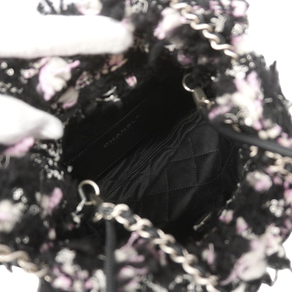Chanel Shoulder Bag Chanel 22 Tweed Black Silver — view 4