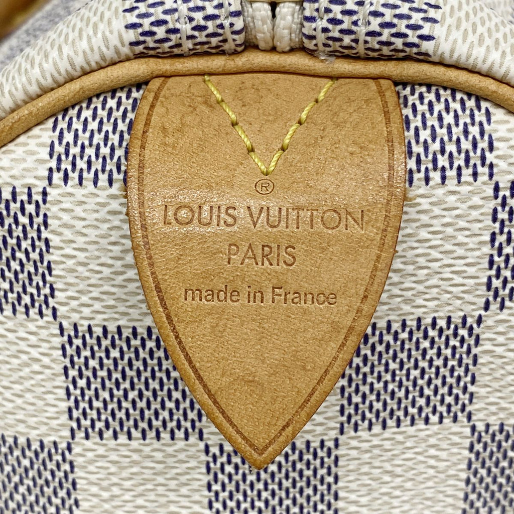 Louis Vuitton Handbag Damier Azur Speedy 30 White — view 5