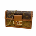 Louis Vuitton Shoulder Bag Monogram Reverse Portefeuille Dauphine Brown